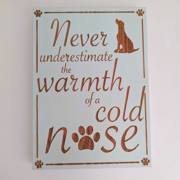 NEW FIRE & PINE Dog Lover Owner Artisan Wall Art Carolina USA Wood Seafoam Green - Picture 6 of 11